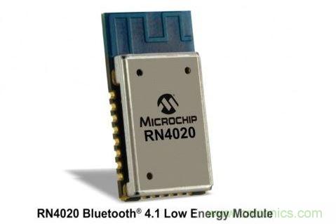 Microchip公司的RN4020模塊集成了包括天線在內(nèi)完整的低功耗藍(lán)牙射頻電路。RN4020采用密封的10mm x17mm x 2mm封裝，內(nèi)置有板載陶瓷天線、2.4GHz的低功耗藍(lán)牙收發(fā)器、帶完整的嵌入式低功耗藍(lán)牙協(xié)議棧的微控制器以及UART和USB接口。