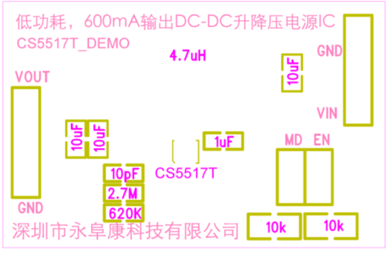 如何運(yùn)用升降壓芯片CS5517實(shí)現(xiàn)鋰電池穩(wěn)定輸出3.3V/3.6V（1.2-5V）的電壓？