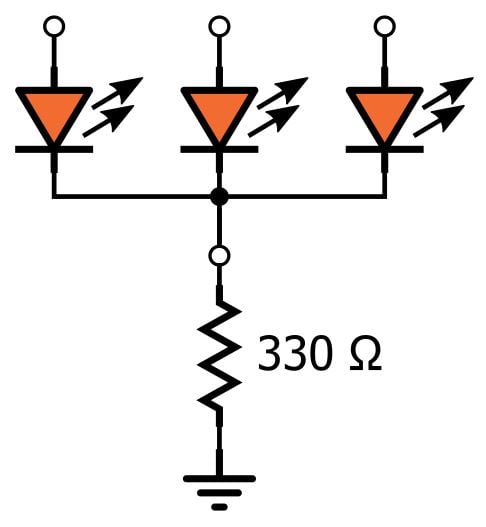 LED 陣列：一個電阻器還是多個？